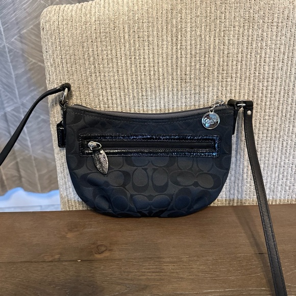 Coach Signature Mini Bag Callout‎ Pleated Jacquard Crossbody Logo Monogram NWOT - Picture 1 of 9